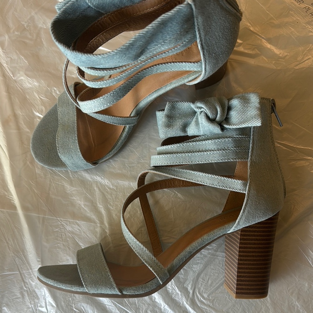 Charlotte Russe Blue Denim Elegant Heels